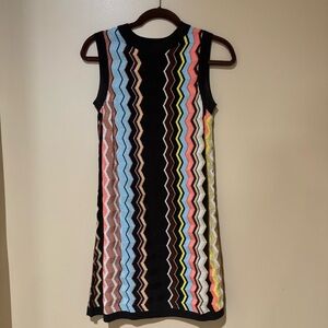 Missoni for Target Black Multicolor Zigzag Knit Mini Dress